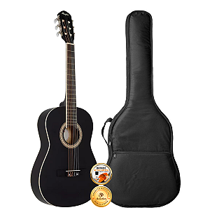 Kit Violão Nylon Infantil 3/4 Tagima Memphis AD-34 Preto Capa