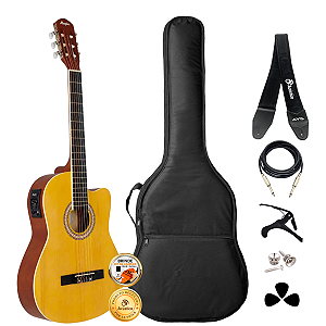 Kit Violão Elétrico Nylon Tagima Memphis AD-60 Fosco Completo