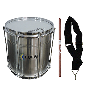 Kit Repinique De Alumínio Luen 30x12'' Com Baqueta + Correia