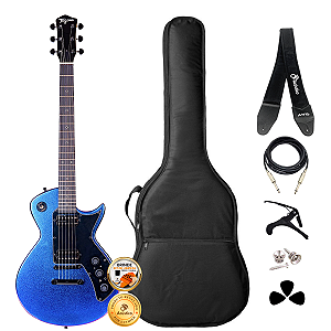 Guitarra Tagima Sixmart Single Cut Delay Reverb Blue + Acessórios
