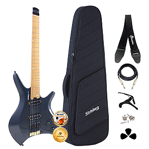 Guitarra Headless Strinberg Next SHN6 Onix Black + Acessórios