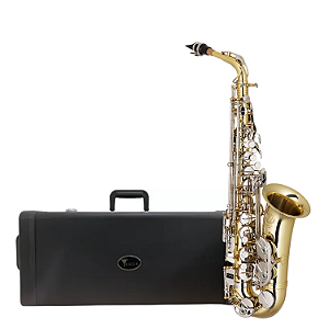 Saxofone Alto Eagle Em Mib Acabamento Laqueado SA500LN + Case