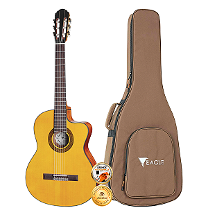 Violão Nylon Ativo Eagle CH800 Vintage Clássico Fosco Com Bag