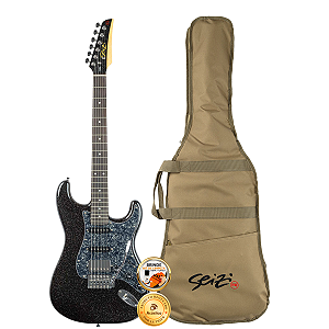 Guitarra Seizi Fun Katana Musashi Midnight Black Sparkle + Bag