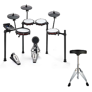 Kit Bateria Eletrônica Alesis e Banco