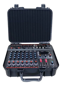 Mesa de som SoundVoice Amplificada com Maleta MA-802