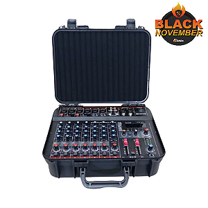 Mesa de som SoundVoice Amplificada com Maleta MA-802