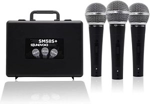Kit com 3 microfones Soundvoice SM58S+