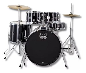 Bateria Acústica Mapex Comet Cor Dark Black