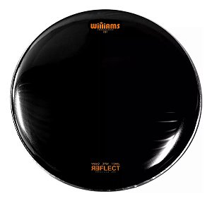 Pele de Bateria Williams Reflect Filme Duplo 08" Preta WAA2