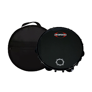 Pandeiro Contemporânea Carlos Café 12" Preto Com Bag