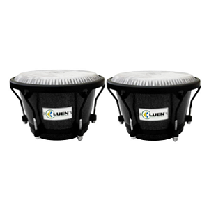 Par de Conga Compacta Slim Folheado Pint Sparkle Preto