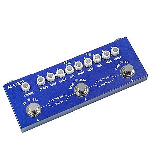 Pedal Multi-Efeito M-Vave Cube Baby VD634 Azul
