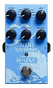 Pedal De Reverb Digital Mvave Mini Universe Azul Celeste