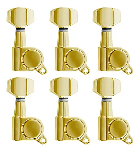 Tarraxa Guitarra 6 Em Linha Blindada Strinberg GM20GD Gold
