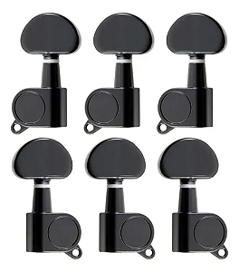 Tarraxa Violão Aço Strinberg Blindada 3+3 Preto Fosco Am02BK