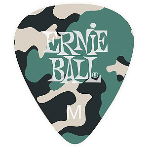 Palheta Média Ernie Ball Camuflagem Celulose Unid. P09222