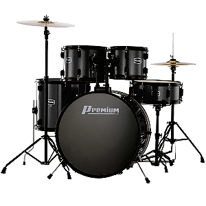 Bateria Premium DX420MBK  C/ Ferragens, Prato, Banco e Pedal