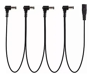 Cabo Extensor De Alimentação MXT Para 4 Pedais 20cm Preto