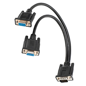 Cabo Vga MXT Tipo Y Db15 Macho X 2 Db15 Femea 30cm
