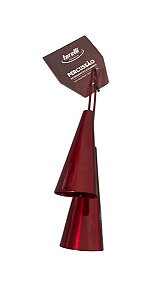 Agogô Duplo Em Aço Torelli Vermelho