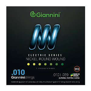 Encordoamento Giannini P/ Guitarra 7 Cordas 0.10 GEEGST 710