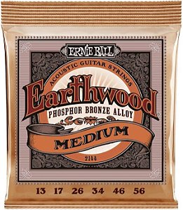 Encordoamento Violão Ernie Ball Earthwood Bronze Aço 013-056