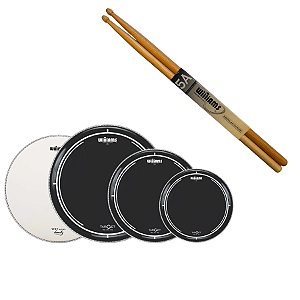 Kit Peles Williams Target Black 10, 12, 16 WC1-14 + Baquetas