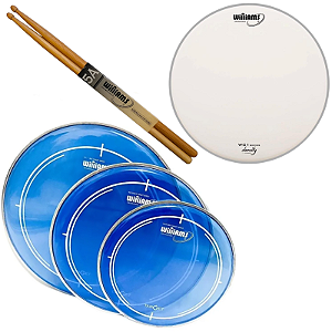 Kit Peles Williams Target Blue 10, 12, 14 WC1 14" + Baquetas