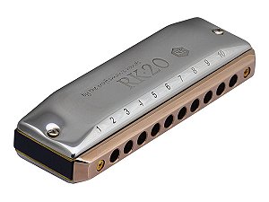 Gaita de Boca Diatônica Hering RK 20 Silver Dó