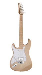 Guitarra Seizi Katana Musashi HSS Lefty Desert Gold Sparkle