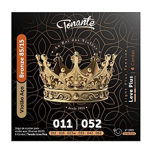 Encordoamento Para Violão Tonante 011 Aço Bronze 85/15 TNVA11B85