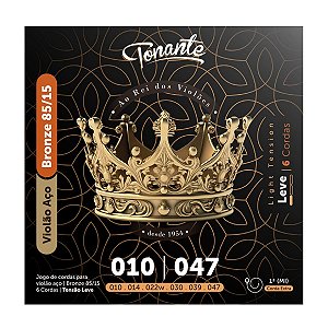 Encordoamento Para Violão Tonante 010 Aço Bronze 85/15 TNVA10B85