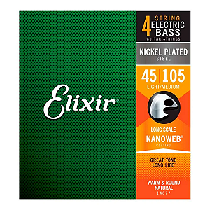 Encordoamento Elixir 045 Light Medium Para Baixo 4 Cordas