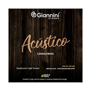 Encordoamento Cavaquinho Giannini Bronze Leve 65/35 GESCLA