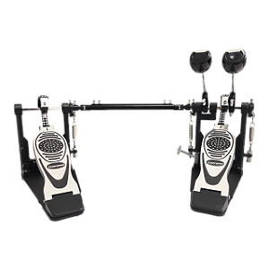 Pedal Duplo Para Bumbo Bateria Liverpool Com Corrente Dupla