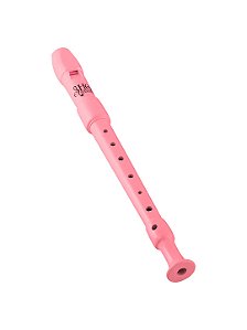 Flauta Doce Germânica Hering  Soprano Cor Rosa