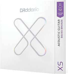 Encordoamento Para Violão D'Addario XS Aço Leve XSABR1152