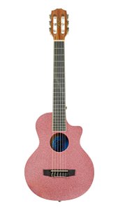 Violão Seizi Fun Panda Nylon EletroAcustic Rose Gold Sparkle