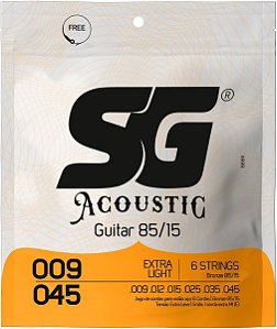 Encordoamento Violão Aço 009 Bronze 85 15 Exportação By SG