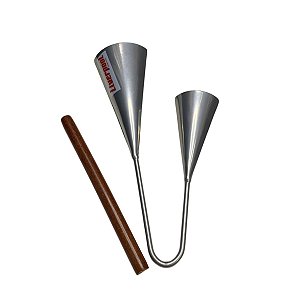 Agogô Duplo Grande Cromado Liverpool Com Baqueta 11684