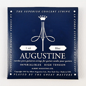 Encordoamento Augustine Imperial Blue Violão Nylon Média-Alta