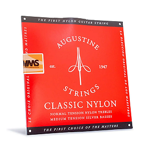 Cordas Para Violão Nylon Augustine Classic Red Tensão Média