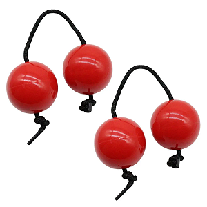 Par de Kas-Kas Infantil Liverpool Percussão Asalato Vermelho