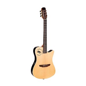 Violão Nylon Semi Acústico Marquês Flat Cut Natural Fosco