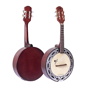 Banjo Acústico Castanho Fosco Com Aro Jateado Marquês