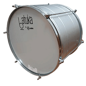 Surdo 30x14" 6 Afinações Aro Cromado Pele Leitosa Luen