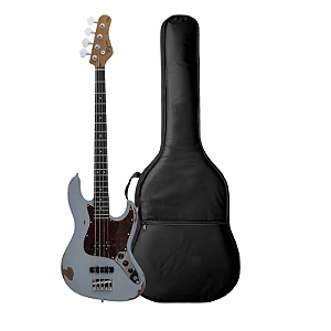 Kit Contrabaixo 4 Cordas Tagima TBA-73 Vintage Relic + Capa