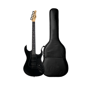 Kit Guitarra Tagima Stratocaster Duo Smart-S Black + Capa