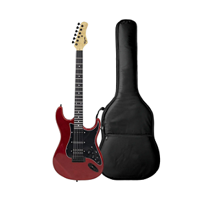 Kit Guitarra Tagima Strato Duo Smart-S Candy Apple + Capa